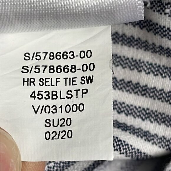 Gap High Rise Pleat Front Striped Cuffed Paperbag Shorts Button Fly Sz 8 - Picture 14 of 14